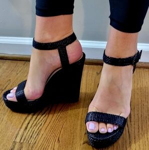 Jessica Simpson, Navy Blue, Strappy Wedge